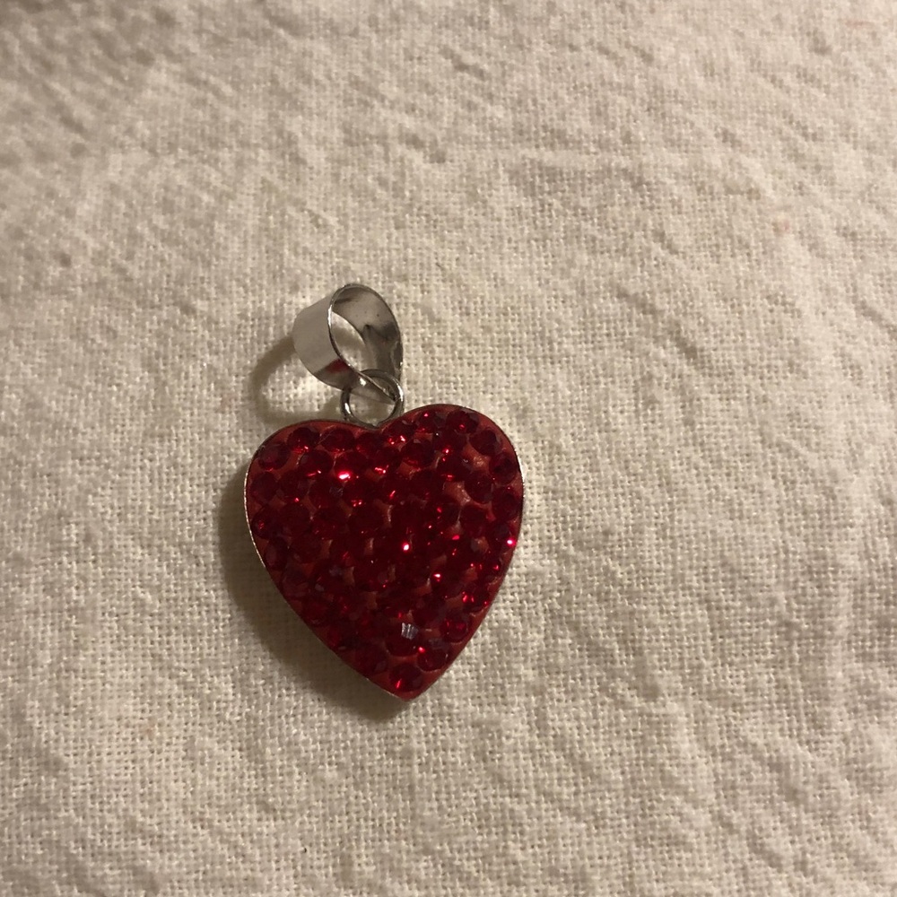 Red Crystal Heart Pendant Necklace